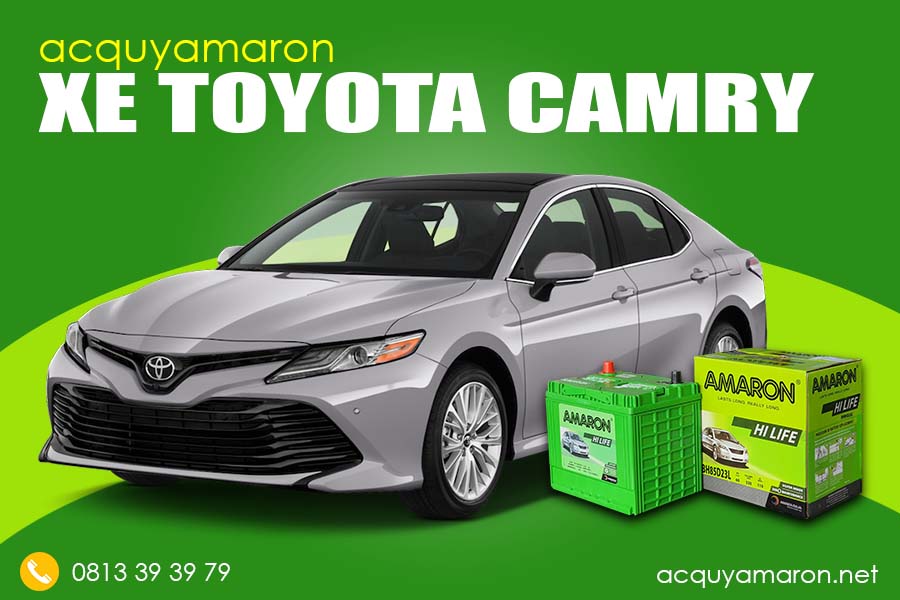 Ắc quy Amaron xe Toyota Camry chính hãng tại TP.HCM