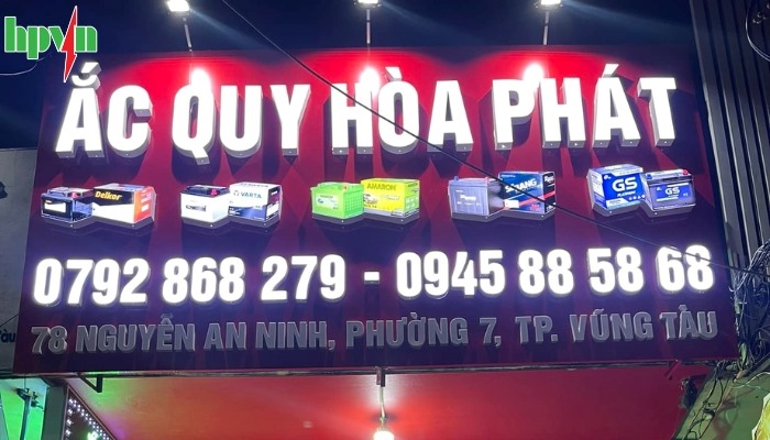 Cửa hàng ắc quy Hoà Phát Vũng Tàu