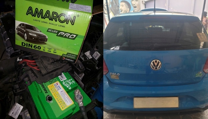 Thay bình ắc quy Amaron DIN60 cho xe Volkswagen Polo tại nhà